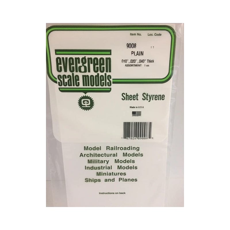 evergreen 9008 White Polystyrene Sheet Set of 3 White - Image 3